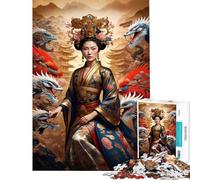 Puzzle per adulti da 1000 pezzi "L'Imperatrice dei Draghi e Dre" Gioco rilassante divertente e spiritoso Regalo di compleanno (Dimensioni 38x26cm)