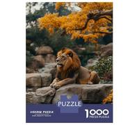 Puzzle Per Adulti Da 1000 Pezzi Lion Resting on Rock by Water Puzzle Gioco Rompicapo Regali Per Donne Gioco Stimolante Regali 52x38cm/1000pcs