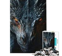 Puzzle per adulti da 1000 pezzi "L'ira del drago nero" - Gioco educativo sfida rompicapo regalo di compleanno (dimensioni 38x26cm)