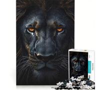 Puzzle per adulti da 1000 pezzi "Lo sguardo del leone" gioco rompicapo antistress lista dei desideri con Babbo Natale 50x75cm