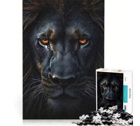Puzzle per adulti da 1000 pezzi "Lo sguardo del leone" gioco rompicapo antistress lista dei desideri con Babbo Natale 38x26cm
