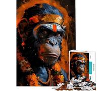 Puzzle per adulti da 1000 pezzi "Lo sguardo di Hanuman" Gioco per famiglie Un'opera d'arte Un regalo perfetto per gli amanti dei videogiochi (Dimensioni: 50x75cm)