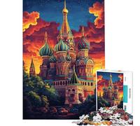 Puzzle per adulti da 1000 pezzi "Lo splendore di San Basilio" puzzle per ragazzi attività divertenti per passare il tempo a casa durante le vacanze gioco di sfida unico 50x75cm