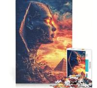 Puzzle per adulti da 1000 pezzi "L'occhio infuocato dell'Egitto" gioco rompicapo assemblaggio di modelli ottimo regalo per gli appassionati di videogiochi 38x52cm