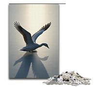 Puzzle per adulti da 1000 pezzi "L'ombra obliqua delle oche selvatiche" puzzle divertente per famiglie con poster abbinato e foglio di quiz 1000 pezzi (38x26 cm).