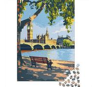 Puzzle Per Adulti Da 1000 Pezzi London Cityscape with Big Ben-4 Puzzle Per Adolescenti Giocattoli Fai Da Te Un'opera D'arte Offerta Come Regalo Per Tutta La Famiglia 70x50cm/1000pcs