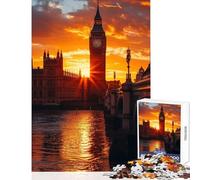 Puzzle per adulti da 1000 pezzi Londra a colori giocattoli fai da te opere d'arte regalo per gioco educativo migliorare l'amore tra coppie dimensioni 38x26cm