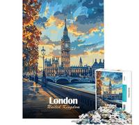 Puzzle per adulti da 1000 pezzi Londra Regno Unito paesaggio urbano gioco divertente giocattolo avvincente per coltivare la pazienza ottimo regalo per gli amanti dei giochi assemblaggio del modello