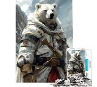 Puzzle per adulti da 1000 pezzi "L'orso grizzly combattente" - Impegnativo da completare - Gioco manuale difficile - Adatto a persone dai 14 anni in su (50x75cm)
