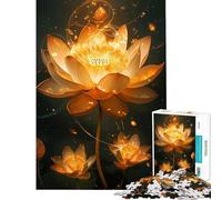 Puzzle per adulti da 1000 pezzi Lotus Neon Magic gioco educativo stimolante per l'intelletto ideale come regalo di Babbo Natale segreto o antistress (dimensioni 38x26cm)