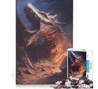 Puzzle per adulti da 1000 pezzi "L'ultimo drago" gioco divertente antistress con pezzi a incastro di forma casuale 38x26cm