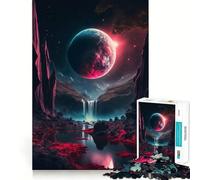 Puzzle per adulti da 1000 pezzi "Luna di Sangue che Nasce",con intagli di precisione,gioco stimolante e divertente,ideale per momenti di relax,regalo di compleanno o per gli appassionati di hobby