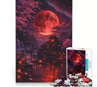 Puzzle per adulti da 1000 pezzi "Luna di sangue sulla valle dei ciliegi", un gioco pratico, divertente e spiritoso, ideale come decorazione da scrivania 50x75cm
