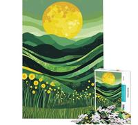 Puzzle per adulti da 1000 pezzi Luna gialla tra le montagne Un gioco avvincente per coltivare la pazienza ideale per tutta la famiglia perfetto come decorazione o come regalo divertente (50x75cm)