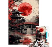Puzzle per adulti da 1000 pezzi Luna Rossa Giappone Puzzle fai da te per adulti ideale per le vacanze a casa un regalo perfetto per gli appassionati di videogiochi (dimensioni 50x75cm)