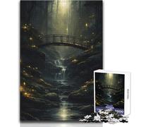 Puzzle per adulti da 1000 pezzi, luogo magico nella foresta, passatempo tranquillo e appagante, perfetto incastro, taglio di precisione, dimensioni del giocattolo: 38x52cm