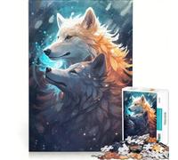 Puzzle per adulti da 1000 pezzi "Lupi Oscuri Cosmici", gioco interattivo, ideale per l'interazione genitore-figlio, perfetto come regalo per tutta la famiglia 50x75cm