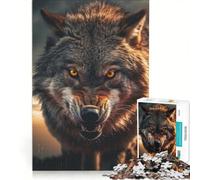 Puzzle per adulti da 1000 pezzi "Lupo selvaggio nella natura" gioco interattivo difficile e stimolante ideale come regalo per tutta la famiglia 50x75cm