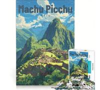 Puzzle per adulti da 1000 pezzi "Machu Picchu all'alba", gioco pratico, divertente e spiritoso, ideale come idea regalo con Babbo Natale 50x75cm