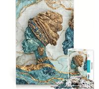 Puzzle per adulti da 1000 pezzi: Maestose regine africane - Arte afrocentrica che celebra la bellezza e il patrimonio nero gioco per famiglie rilassante e stimolante ideale come regalo 38x26cm