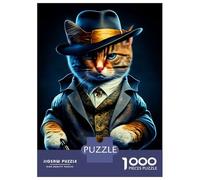 Puzzle Per Adulti Da 1000 Pezzi Mafia Cat Puzzle Per Adulti Gioco Rompicapo Regali Per Donne Attività Divertenti A Casa 70x50cm/1000pcs