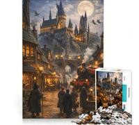 Puzzle per adulti da 1000 pezzi: magico castello del mago gioco rilassante ideale per passare il tempo durante le vacanze un regalo perfetto per gli appassionati di videogiochi 38x26cm
