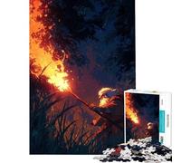 Puzzle per adulti da 1000 pezzi Mago con torcia nella foresta oscura Impegnativo da completare taglio di precisione Gioco per famiglie dai 14 anni in su (38x26cm)