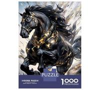 Puzzle Per Adulti Da 1000 Pezzi Majestic Black Horse Puzzle Gioco Rompicapo Antistress Regalo Di Compleanno E Unico 52x38cm/1000pcs