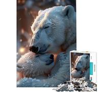 Puzzle per adulti da 1000 pezzi: mamma orsa e cucciolo Aiuta a stimolare la mente donne e famiglie Adatto a partire dai 14 anni (50x75cm)