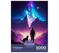 Puzzle Per Adulti Da 1000 Pezzi Man And Dog Stargazing Puzzle Rompicapo Gioco Antistress Difficile E Stimolante 52x38cm/1000pcs