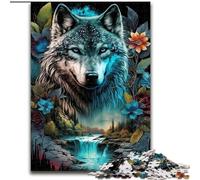 Puzzle per adulti da 1000 pezzi Mandala Jungle Wolf Puzzle da 1000 pezzi Puzzle impossibile difficile Sfida giocattolo per adolescenti (dimensioni 26x38cm)