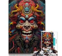 Puzzle per adulti da 1000 pezzi maschere di demoni puzzle da 1000 pezzi antistress sfida difficile decorazioni e regali unici per la casa 75x50cm
