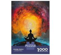 Puzzle Per Adulti Da 1000 Pezzi Meditation Silhouette Puzzle Per Adulti Gioco Per Famiglie Vacanza A Casa Passatempo Regali Unici Per Compleanno E Natale 70x50cm/1000pcs