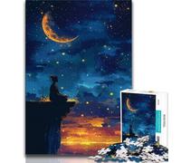 Puzzle per adulti da 1000 pezzi, Meditazione sotto la luna, gioco per famiglie, antistress, sfida difficile, migliora l'amore tra coppie (75x50cm)