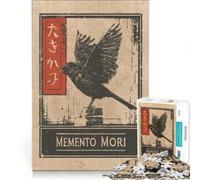 Puzzle per adulti da 1000 pezzi Memento Mori Corvo gioco pratico impegnativo da completare collezione d'artista belle arti 38x52cm