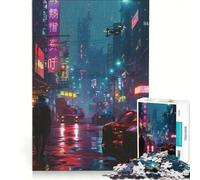 Puzzle per adulti da 1000 pezzi, metropoli cyberpunk, gioco pratico, rilassante e stimolante per la mente, regalo di compleanno, regalo di viaggio 50x75cm
