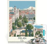 Puzzle per adulti da 1000 pezzi, Milano Capitale della Moda, Giochi per famiglie, Interazione genitore-figlio, Lista dei desideri con Babbo Natale 38x52cm