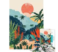 Puzzle per adulti da 1000 pezzi minimalista tramonto natura gioco pratico sfida per l'intelligenza giocattolo avvincente regalo di compleanno per donne (dimensioni 38x52cm)