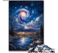 Puzzle per adulti da 1000 pezzi, misterioso Monte Fuji, ideale per gli innamorati, perfetto regalo di Natale, Capodanno e San Valentino dimensioni 26x38cm