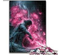 Puzzle per adulti da 1000 pezzi, misterioso ninja samurai, antistress, sfida difficile, regali di Babbo Natale segreto per bambini dai 14 anni in su dimensioni 50x75cm