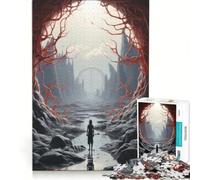 Puzzle per adulti da 1000 pezzi, mistero cremisi, gioco educativo, difficile e stimolante, regalo di Natale o compleanno 38x52cm