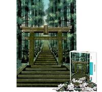 Puzzle per adulti da 1000 pezzi mistico tempio giapponese gioco rilassante decorazione da parete compleanno e Natale (dimensioni 50x75cm)
