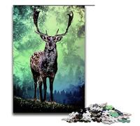 Puzzle per adulti da 1000 pezzi modello Anima del cervo modello da assemblare aiuta il cervello a esercitare i giocattoli avvincenti per coltivare la pazienza 75x50 cm.