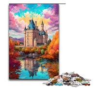 Puzzle per adulti da 1000 pezzi modello Castelli della Loira assemblaggio aiuta il cervello a esercitare i giocattoli avvincenti per coltivare la pazienza 75x50 cm