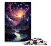 Puzzle per adulti da 1000 pezzi modello di città fantasy psichedelica colorata assemblaggio aiuta il cervello a esercitare giocattoli avvincenti per coltivare la pazienza 1000 pezzi (75x50 cm)