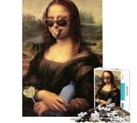 Puzzle per adulti da 1000 pezzi moderno con la Gioconda ideale per feste giochi per famiglie attività divertenti e impegnative da fare a casa (dimensioni 38x26cm)