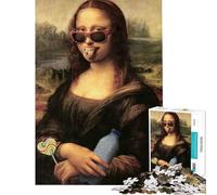 Puzzle per adulti da 1000 pezzi moderno con la Gioconda ideale per feste giochi rilassanti taglio di precisione e regali unici per compleanni e Natale (dimensioni 38x52cm)