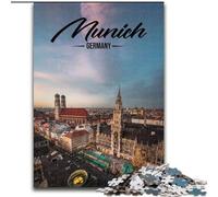Puzzle per adulti da 1000 pezzi, Monaco di Baviera, adatto a partire dai 14 anni, giochi educativi per la casa, giocattoli fai da te, opere d'arte, regalo, 26x38cm