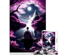 Puzzle per adulti da 1000 pezzi monaco in meditazione decorazione per la casa giocattoli regalo per compleanni giochi per famiglie migliorare l'amore tra coppie dimensioni 38x26cm