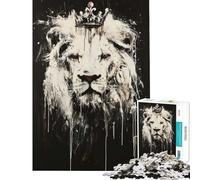 Puzzle per adulti da 1000 pezzi Monarca delle Ombre - Leone - Gioco rilassante e stimolante compleanni - Sfida impegnativa (dimensioni 38x52cm)